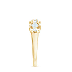 Moonstone and Diamond Wedding Anniversary Ring