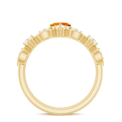 Heart Fire Opal and Moissanite Wedding Ring Set