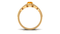 Pear Cut Real Fire Opal and Moissanite Wedding Ring Set