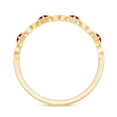 Natural Ruby Heart Eternity Ring for Promise