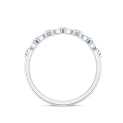 Contemporary Diamond Half Eternity Band Ring for Women