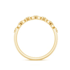 Contemporary Diamond Half Eternity Band Ring for Women
