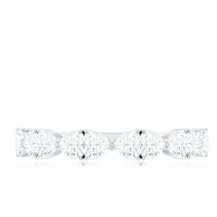 Heart Shaped Moissanite Wedding Band for Women