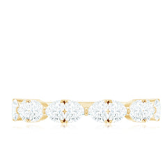 Heart Shaped Moissanite Wedding Band for Women