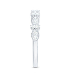 Designer Diamond Half Eternity Ring for Valentines