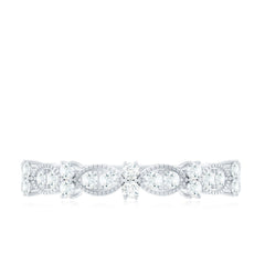 Designer Diamond Half Eternity Ring for Valentines