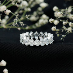 Lab Grown Diamond Teardrop Wedding Band