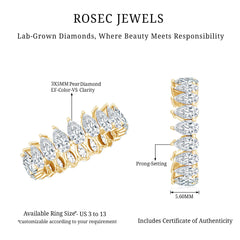 Lab Grown Diamond Teardrop Wedding Band