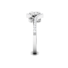 Designer Diamond Bypass Engagement Ring in Illusion Setting