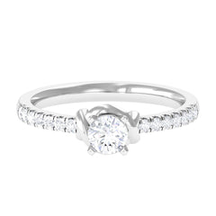 Genuine Diamond Promise Ring for Proposal