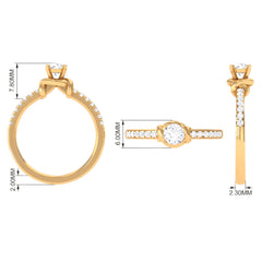 Genuine Diamond Promise Ring for Proposal