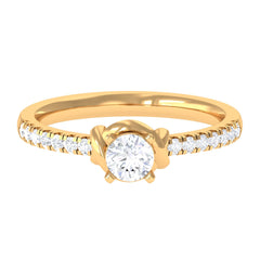 Genuine Diamond Promise Ring for Proposal