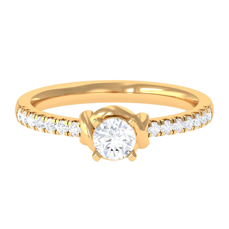 Genuine Diamond Promise Ring for Proposal