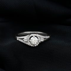 Certified Diamond Classic Engagement Ring in Split Shank