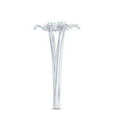Brilliant Cut Diamond Flower Promise Ring