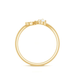 Natural Diamond Butterfly Ring with Certificate