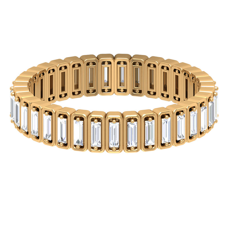 Natural Baguette Diamond Eternity Wedding Band