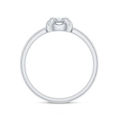 Round Shape Diamond Ring in Illusion Setting