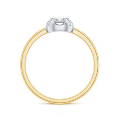 Round Shape Diamond Ring in Illusion Setting