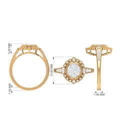 Diamond Vintage Illusion Engagement Ring
