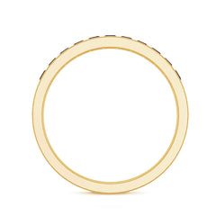 Natural Princess Cut Garnet Half Eternity Ring in Channel Set