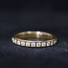 Bar Set Moissanite Half Eternity Band For Women