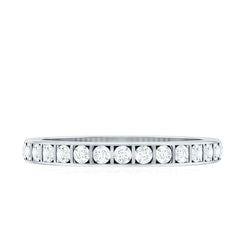 Bar Set Moissanite Half Eternity Band For Women