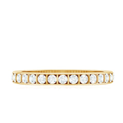 Bar Set Moissanite Half Eternity Band For Women