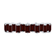 Real Garnet Baguette Eternity Ring with Certificate