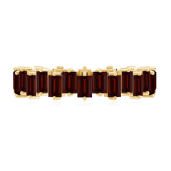 Real Garnet Baguette Eternity Ring with Certificate
