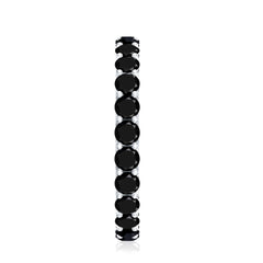 Certified Black Onyx Stackable Wedding Band for Women