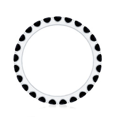 Certified Black Onyx Stackable Wedding Band for Women