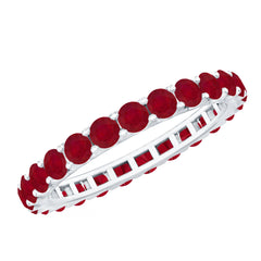 Natural Ruby Eternity Stackable Ring for Women