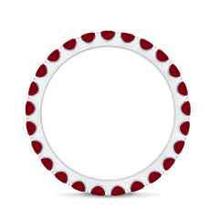 Natural Ruby Eternity Stackable Ring for Women