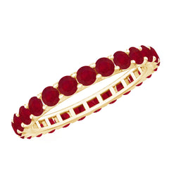 Natural Ruby Eternity Stackable Ring for Women