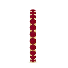 Natural Ruby Eternity Stackable Ring for Women