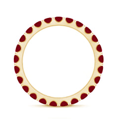 Natural Ruby Eternity Stackable Ring for Women