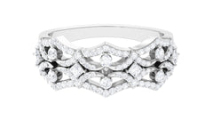 Art Deco Inspired Diamond Wedding Band for Women