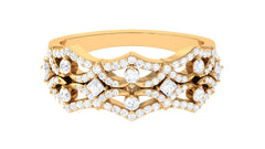 Art Deco Inspired Diamond Wedding Band for Women