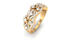 Art Deco Inspired Diamond Wedding Band for Women