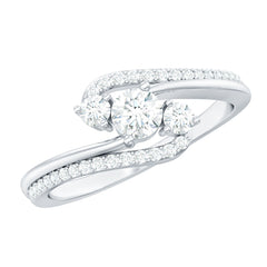 Certified Diamond 3 Stone Engagement Ring