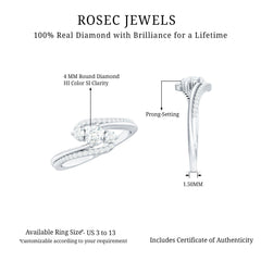 Certified Diamond 3 Stone Engagement Ring