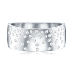 Lab Grown Diamond Wide Wedding Band With Certificate