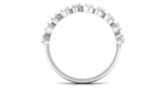 Natural Diamond Half Eternity Infinity Ring for Valentines