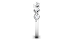 Certified Natural Diamond Half Eternity Ring with Infinity Knot