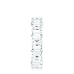 Round and Baguette Cut Moissanite Eternity Wedding Band