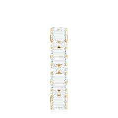 Round and Baguette Cut Moissanite Eternity Wedding Band