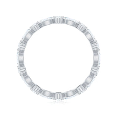 Oval and Marquise Cut Moissanite Stackable Eternity Ring