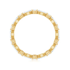 Oval and Marquise Cut Moissanite Stackable Eternity Ring