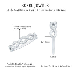 Certified Diamond Infinity Eternity Band